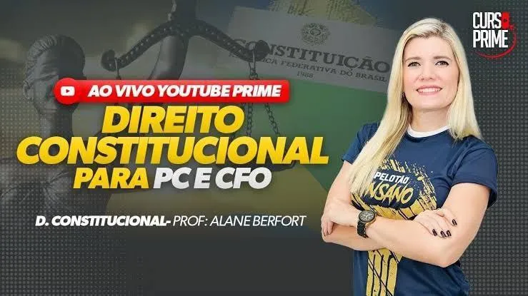 Capa: Direito Constitucional PC/CFO: Baixar Curso Alane Berfort