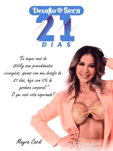 Capa: Baixar Desafio Seca 21 Dias Mayra Cardi: Transforme Seu Corpo AGORA!