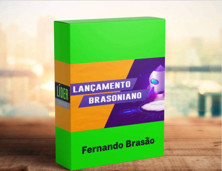 Capa do curso Lançamento Brasoniano de Fernando Brasão com materiais de marketing digital