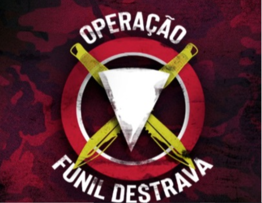 Logo da Operação Funil Destrava de Rafa Marques com elementos gráficos de crescimento financeiro e funis de vendas.