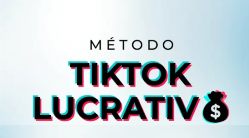 Brazilian Mustache ensinando o Método TikTok Lucrativo, com gráficos de crescimento e monetização.