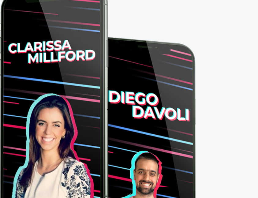 Empreendedores aprendendo a criar vídeos para o TikTok na Academia de Tiktokers de Diego Dávila e Clarissa Milford.