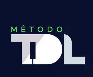 Logo do Método Trader de Livro com ícones de gráfico e dinheiro