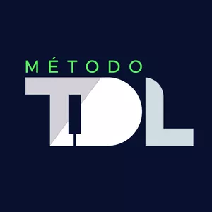 Logo do Método Trader de Livro com ícones de gráfico e dinheiro
