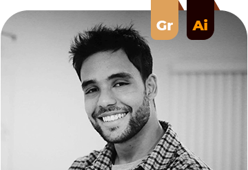 Caio Vinicius, instrutor do Curso Social Media Design, com portfólio de destaque no Behance