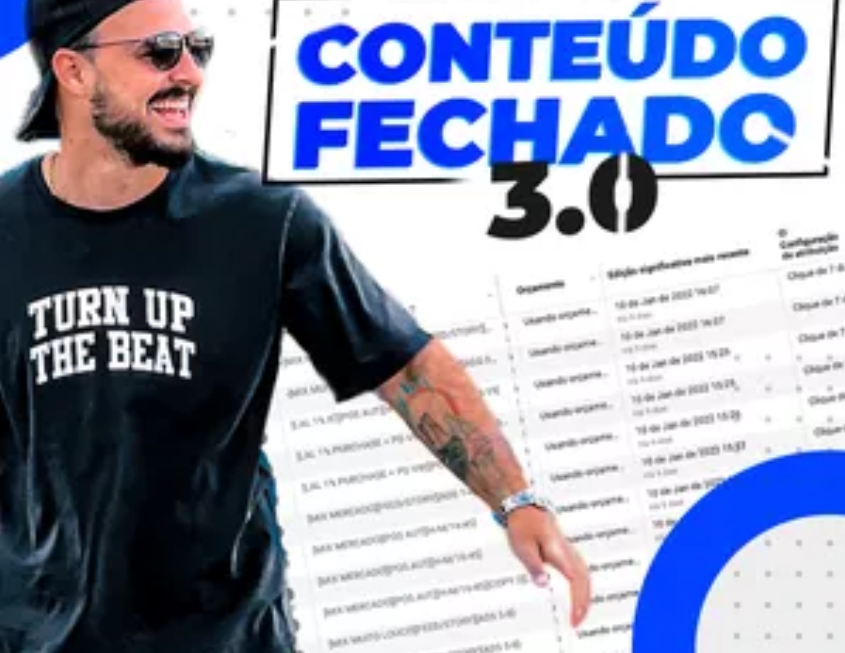 Capa do curso Conteúdo Fechado 3.0 de Lucas Viana sobre tráfego pago