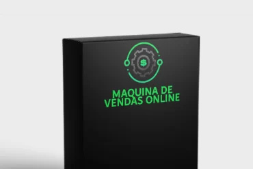 Capa do curso Máquina de Vendas Online Gestor Milionário com elementos gráficos de crescimento financeiro e marketing digital.