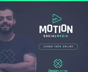 Estudante criando arte animada com software de motion design para redes sociais
