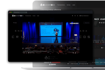 Estudante focado em tela de computador com código de segurança cibernética