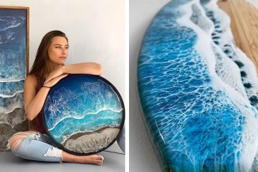 Capas do curso Viver de Resina com exemplos de joias de resina criativas