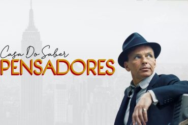 Capa do curso Os Pensadores da Casa do Saber com ilustração de filósofos icônicos.