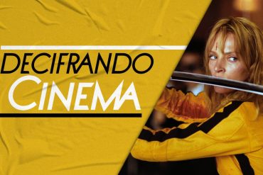 Capa do curso "Decifrando o Cinema" de Bruno Albuquerque, mostrando elementos de produção cinematográfica e ícones de vídeo.