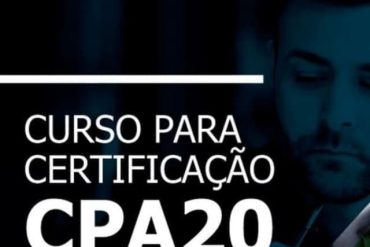 Capa do curso preparatório para certificação CPA-20 de Guilherme Almeida em formato digital.