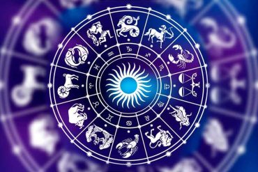 Estrela brilhante em fundo escuro com constelações e símbolos astrológicos, representando o curso de astrologia de Thiago Anselmo.