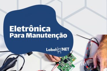 Capa do curso Eletrônica para Manutenção LabelNet com ícones de download e ferramentas