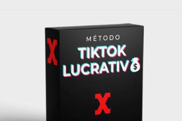 Capa do curso Método TikTok Pro Mustache com logo e informações sobre criação de conteúdo para TikTok.